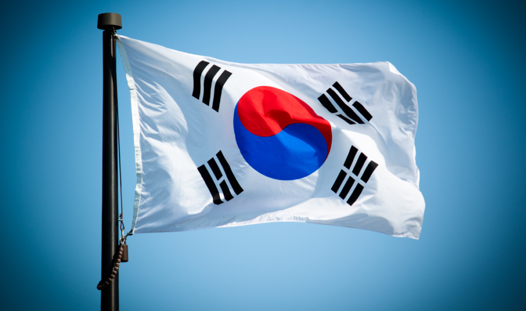 The flag of South Korea