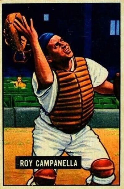 1951 Bowman baseball card of Roy Campanella