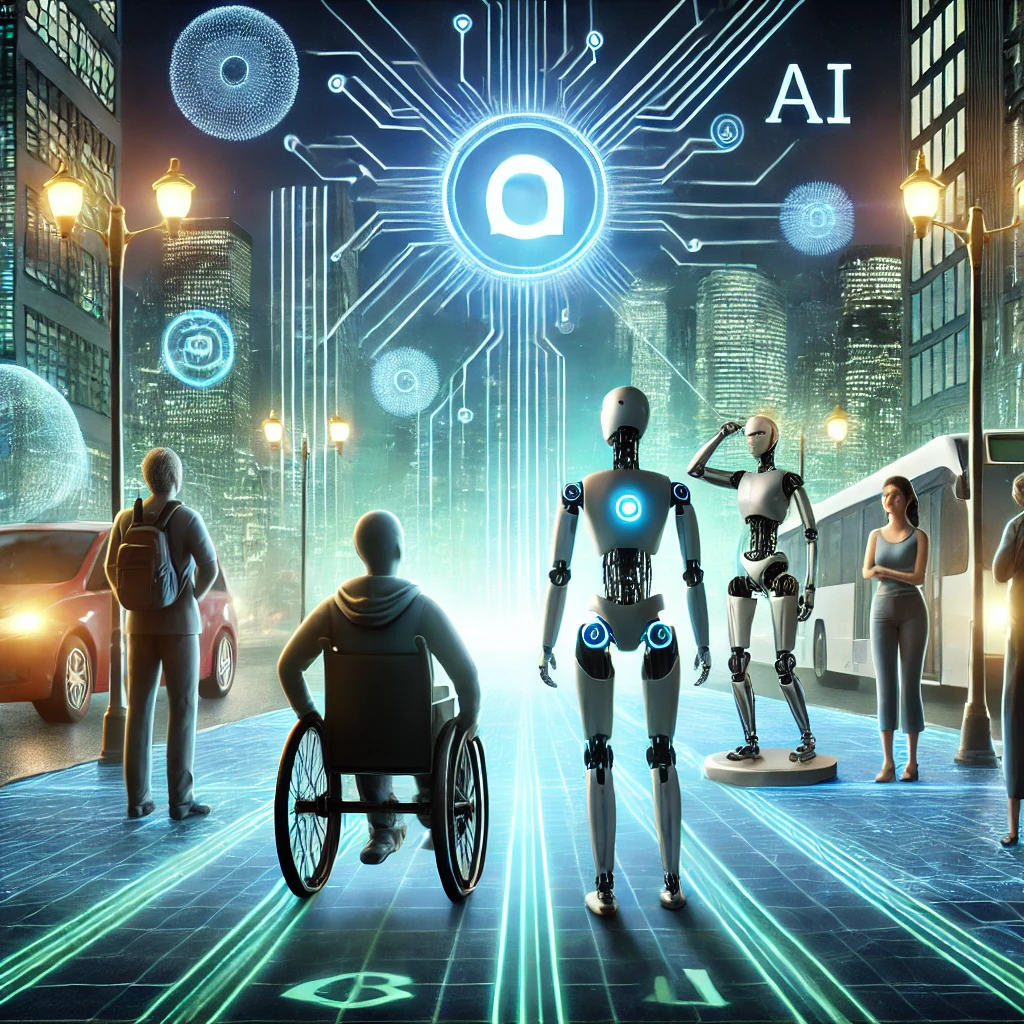 The visually striking image representing the future of AI in accessibility.